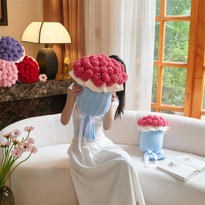 Brand <strong>New</strong> Bouquet Blanket As a Gift Knitted <strong>Pillow</strong> <strong>Made</strong> of 100% Polyester for High-quality Home Decoration XH - Product Image 1