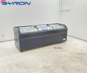 Tủ đông đảo trưng bày thịt hải sản cửa kính cong dung tích lớn, khuyến mãi nóng - Product Image 3