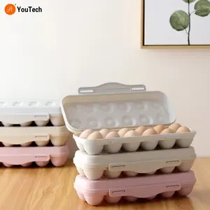 18 Grid Egg Storage Box Egg Tray Containers Kitchen Refrigerator Eggs Plastic Dispenser Holder Airtight Fresh Preservation