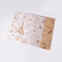 Feuilles de cuisson jetables biodégradables en PE enduit, imprimées sur mesure, résistantes à la graisse, pour sandwichs, hamburgers, charcuteries et emballage de gâteaux
