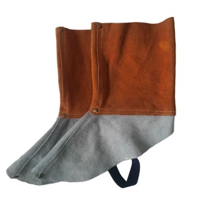 Protezione per Gambe da Saldatura in Pelle Bovina di Secondo Strato Senza Chiusura Leggera Traspirante Morbida Ignifuga Resistente alle Alte Temperature - Product Image 4