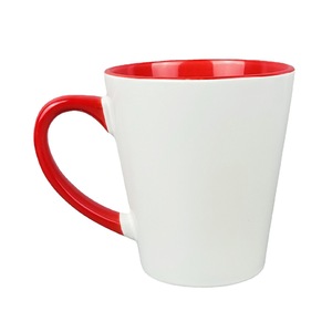 Bán buôn sứ 11oz màu bên trong và bên ngoài trắng trống thăng hoa <span class=keywords><strong>Mug</strong></span> in thiết kế riêng của bạn V-Shape <span class=keywords><strong>Mug</strong></span> gốm - Product Image 5