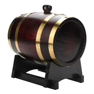 Free Shipping Beer Whiskey Rum Port 1.5L Vintage Wood Oak Timber Wine Barrel