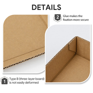 Food Grade 3-Layer Corrugated Kraft <b>Paper</b> Trays, Heavy Duty Non-Deformable Fruit Vegetable <b>Packaging</b> Trays for Supermarket Cling - Product Image 3