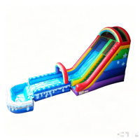 Parcours aquatique gonflable multicolore pour enfants, toboggan, château gonflable, jeux d'escalade, aire de jeux combinée, piste décorative extérieure