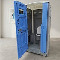 Toilettes mobiles intégrées en HDPE coupe-vent, transport facile, installation rapide pour camp d'ingénierie, salle de bain extérieure pour personnel