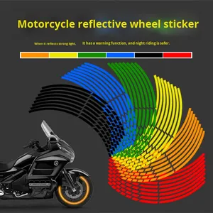 <span class=keywords><strong>Adesivi</strong></span> Luminosi per Cerchioni <span class=keywords><strong>Auto</strong></span> e Moto da 18 Pollici, Strisce Riflettenti di Sicurezza per Pneumatici - Product Image 2