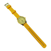 Jam Tangan Wanita Modis Jam Tangan Kuarsa Trendi Casing Aloi Berlian Imitasi Tali Silikon Kalender Dial Bulat 30Mm Grosir