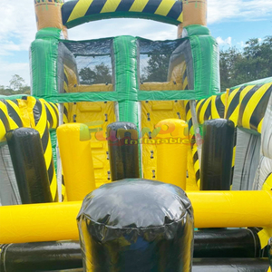 Mega castillo inflable para niños con tobogán, pista de obstáculos inflable peligrosa y tóxica para adultos. - Product Image 2