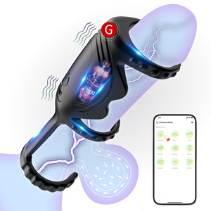 Herensilicone vibrerende kuisheidsgordel cockring 3-stappen wolfdesign oplaadbaar vertraagde penis toy voor koppels intiem gebruik - Product Image 3