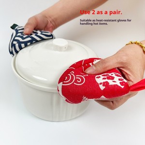 Poignée de couvercle triangulaire isolante en coton et lin, résistante à la chaleur, mini-gants de four pour casseroles et faitouts - Product Image 4