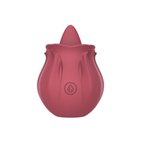 Rosen-Vibrator für Frauen Brustwarzen- und Klitoris-Stimulation Realistischer Zungen-Leck-Rosen-Vibrator Sexspielzeug