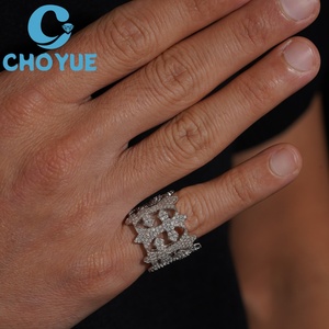 Custom Lab Diamond <b>Ring</b> <b>Iced</b> Out Solid Sterling Silver 925 Gold Plated Cross Lad Grown Diamond <b>Ring</b> Hip Hop Jewelry - Product Image 6