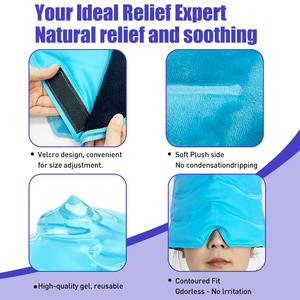 Venta al <span class=keywords><strong>por</strong></span> mayor 3-en-1 Gel Ice Pack Wrap caliente/frío/hielo con velcro para aliviar la migraña Alivio del estrés <span class=keywords><strong>y</strong></span> gorra para el <span class=keywords><strong>cuello</strong></span> - Product Image 3