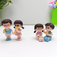 Nouvelle arrivée Summer Lovers Home Decor Microlandschaft Figurine petits ornements Mini poupée de dessin animé