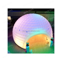 Dôme Gonflable Géant Luxe Argenté Métallisé avec Éclairage LED pour Mariages, Événements et Location en Boîte de Nuit
