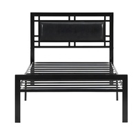 Lit de dortoir en métal avec rangement Ari 1,2 mètre, design noir, qualité supérieure, vente directe en gros pour applications scolaires