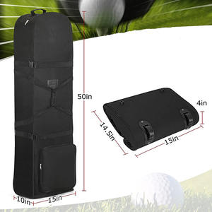 Housse de protection pour sac de golf de voyage durable avec de grandes poches et une poche pour carte de nom, housse de sac de golf à roulettes - Product Image 4