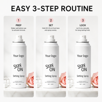 Cosmétiques de beauté en gros, logo personnalisé, spray fixateur de maquillage, spray de finition du visage résistant à la transpiration et au transfert, prix d'usine