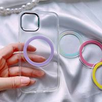 Accessoires magnétiques pour téléphone : Base magnétique transparente amovible pour support de téléphone