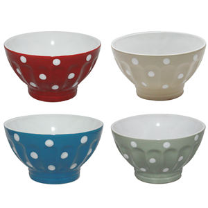 Bol en céramique à pois assortis 13x7,5 cm 500 ml - Product Image 1