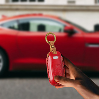 2025 nouveau étui à clés en cuir avec crochets personnalisé porte-clés couverture de clé de voiture couverture en cuir en gros
