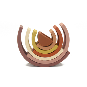 <span class=keywords><strong>Jeux</strong></span> éducatifs populaires en Silicone arc-en-ciel blocs d'empilage enfants Montessori bébé jouets d'apprentissage Montessori - Product Image 4