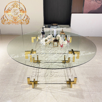 Runder Acryl-Design Klarglas Hochzeitstisch