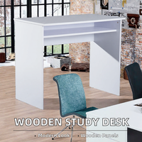 Bureau d'étude modulaire moderne en mélamine de bois avec étagère fixe, table d'ordinateur autoportante, petite table d'angle pour bureau à domicile