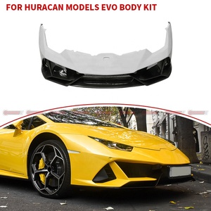 กันชนหน้าสำหรับ lambLamborghini Huracan EVO, ชุดประกอบกันชนหน้ากึ่งคาร์บอนไฟเบอร์ชุดแยกขอบด้านหน้า - Product Image 4