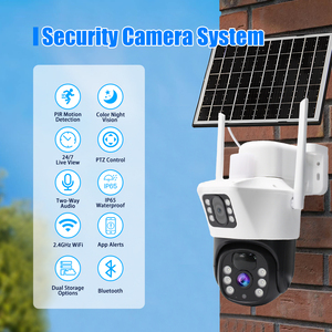 Bán buôn ống kính kép ngoài trời thẻ nhớ phát hiện chuyển động năng lượng mặt trời bảng điều khiển năng lượng điện năng thấp wifi an ninh mạng PTZ năng lượng mặt trời máy ảnh - Product Image 6