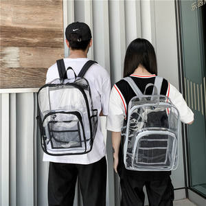 Custom 2025 Factory Wholesale Transparent Pvc <b>Women</b> <b>Backpack</b> Bags Custom Vinyl Clear <b>Backpack</b> for School <b>Backpack</b> - Product Image 2