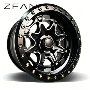 Jantes en alliage ZFAN 17 pouces 5x115 5x127 forgées en aluminium 6061-T6 noires à becquet concave tout-terrain <span class=keywords><strong>4x4</strong></span> pour <span class=keywords><strong>Jeep</strong></span> Wrangler - Product Image 3