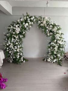 Nouvelle conception Grande <span class=keywords><strong>arche</strong></span> de fleurs rose <span class=keywords><strong>Arche</strong></span> de fleurs en métal avec support pour mariage et fête Toile de fond Écologique Fait à la main - Product Image 2