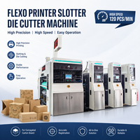 Machine automatique de découpe et d'impression flexographique pour boîtes en carton ondulé avec pré-alimentateur et système d'empilage sans arrêt