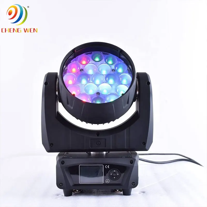 HT Kualitas Tinggi 19 Buah 19X15W Fokus 19*15W 1925 Aura 1915 4In1 Pro Bee Eye Rgbw Dmx Zoom Pesta Mencuci Led Lampu Kepala Bergerak 5 B