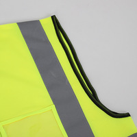 Gilet de sécurité réfléchissant haute visibilité ANTMAX avec poche transparente pour carte d'identité, pour les travailleurs routiers et sanitaires