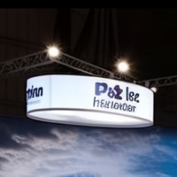 20x20 Exposition Salon Stand Promotion Étagère Présentoir Led Toile de Fond Bannière Murale
