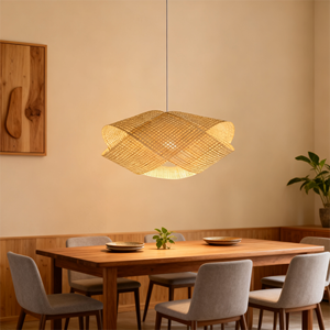 Handmade Indoor <strong>Bamboo</strong> Weaving Chandelier Creative Pastoral Retro Balcony Restaurant Pendant Lamps <strong>Bamboo</strong> <strong>Lighting</strong> - Product Image 2