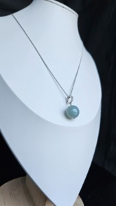 Collier pendentif en jade unisexe certifié NGTC, best-seller, jadeite Paradise, diamant cultivé, argent 925, symbole de l'amour et de la romance - Product Image 3