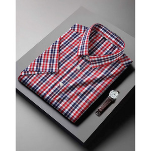RNSHANGER 5XL 6XL 7XL 8XL 10XL <span class=keywords><strong>camicie</strong></span> <span class=keywords><strong>taglie</strong></span> <span class=keywords><strong>forti</strong></span> moda stile classico Casual in cotone comoda camicia a <span class=keywords><strong>maniche</strong></span> <span class=keywords><strong>corte</strong></span> a quadri - Product Image 5