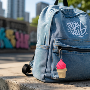 Porte-clés Cliquable Cornet de Glace Adorable A29, Jouet Anti-Stress Imprimé en 3D pour le Soulagement du Stress, Décompression de Bureau, Cadeau Sensoriel - Product Image 4