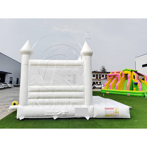 Venta Directa de Fábrica: Combo Inflable para Fiestas, Castillo Hinchable Blanco con Tobogán y Piscina de Pelotas - Product Image 2