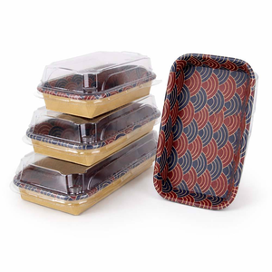 Custom Printed Japanese Style Kraft Paper Sushi <b>Box</b> with Anti-fog Lid, Disposable Takeaway Sushi <b>Container</b>, Food Grade & Oil Pro - Product Image 4