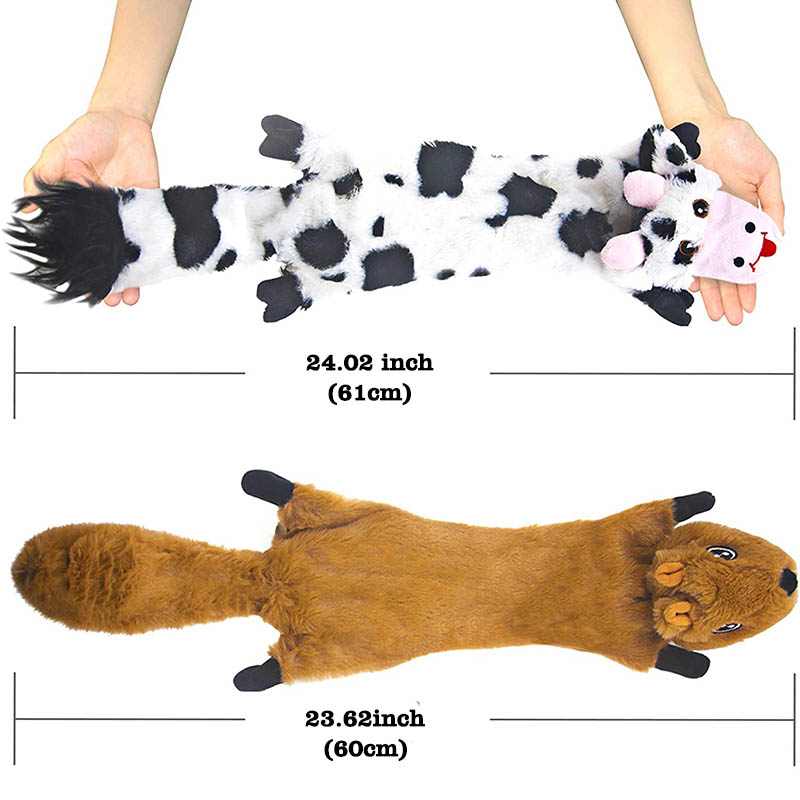 hot selling pet toys crinkle no stuffing animals dog plush toy for dogs squeaky toy