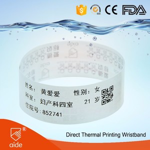 Bracelet en papier thermique direct d'hôpital personnalisé Bracelet d'identification de patient Bracelet thermique médical Bracelets d'identification imprimables avec code-barres - Product Image 2