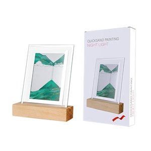 Luz <span class=keywords><strong>LED</strong></span> nocturna <span class=keywords><strong>3D</strong></span> con imagen artística de arena móvil, ornamento <span class=keywords><strong>Led</strong></span> para el hogar, dormitorio, oficina, habitación, lámpara de mesa - Product Image 3