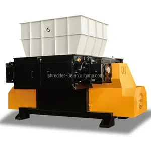 Nueva trituradora de un solo eje de servicio pesado para reciclaje de residuos de plástico PET PP PE PVB con motor confiable