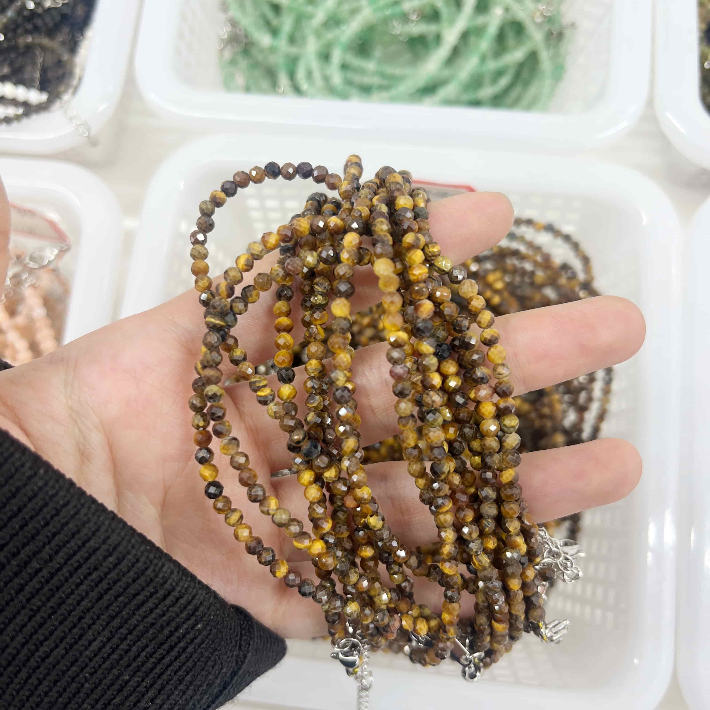 Collana occhio di tigre giallo