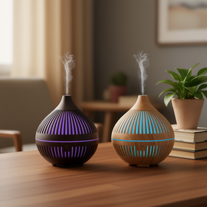 Aromatherapy <b>Diffuser</b> Wood Grain Design 300Ml Ultrasonic Mist Maker <b>For</b> Home Office Use - Product Image 3